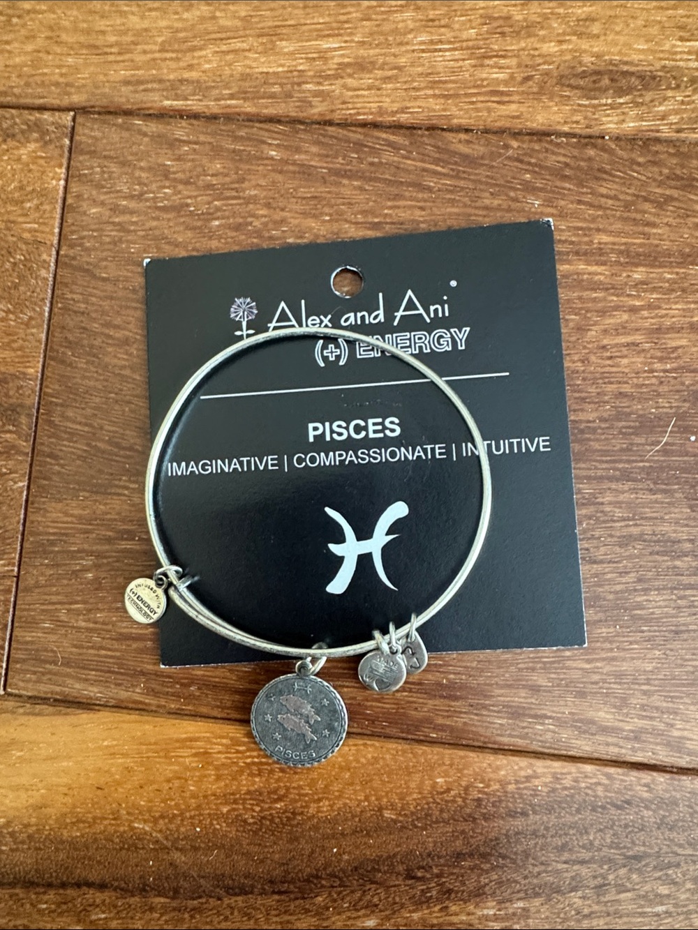 Alex and Ani Silver Pisces Zodiac Charm Bangle